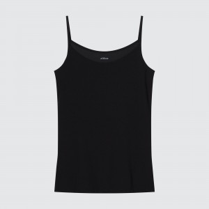 UNIQLO Airism Camisole Top Black | TGBKAMH-23