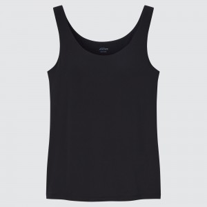 UNIQLO Airism Sleeveless Bra Top Black | FGDYQNB-85