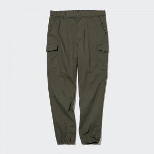 UNIQLO Cargo Jogger Trousers Long Olive | HQFNCVG-61