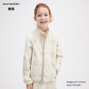 UNIQLO Fleece Zipped Jacket Light Gray | YDNBCFU-47