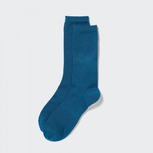 UNIQLO Heattech Thermal Socks Blue | HJAQYGF-41