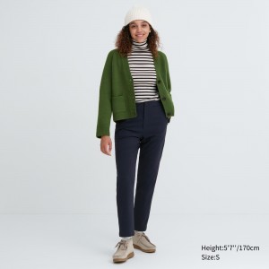 UNIQLO Heattech Warm Lined Trousers Navy | OXTBDKG-38