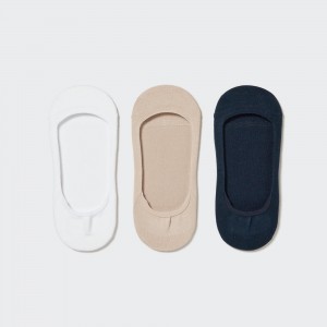 UNIQLO Low Cut Invisible No Show Socks Three Pairs Off White | FXWZOES-24