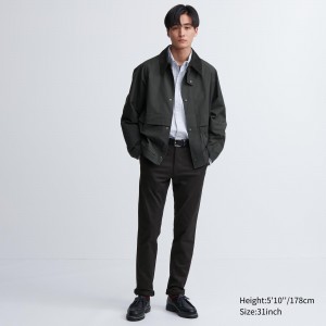 UNIQLO Slim Fit Chino Trousers Black | JKINPGA-32