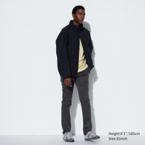 UNIQLO Slim Fit Chino Trousers Dark Gray | SRZMPXD-63