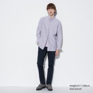 UNIQLO Slim Fit Chinos Navy | XVPRLYB-97