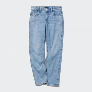 UNIQLO Slim Fit Straight Leg Ankle Length Jeans Blue | KCXIJBE-21