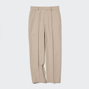 UNIQLO Smart Ankle Length Trousers Beige | JEKUCIS-26