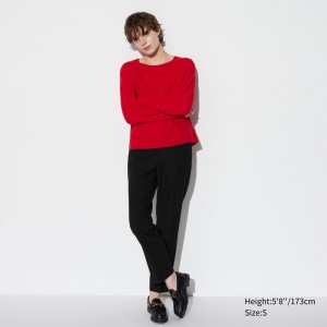 UNIQLO Smart Ankle Length Trousers Long Black | GXHQWJC-49