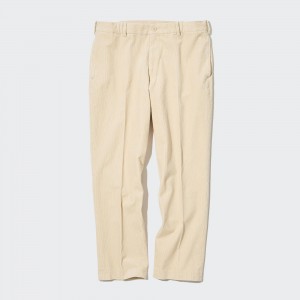 UNIQLO Smart Corduroy Ankle Length Trousers Natural | DPTBCXN-26
