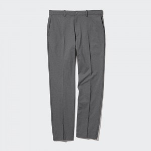 UNIQLO Smart Ultra Stretch Ankle Length Trousers Gray | AWZVIUD-38