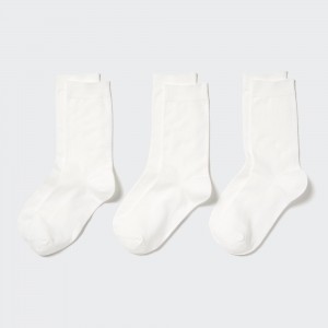 UNIQLO Socks Three Pairs White | GQCSMLP-37