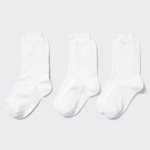 UNIQLO Socks Three Pairs White | NIVFGYO-58