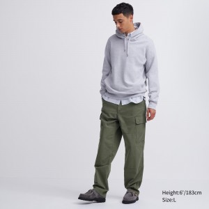 UNIQLO Utility Cargo Trousers Olive | LDEZXBU-58