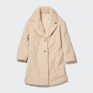 UNIQLO Windproof Outer Fleece Tailored Coat Beige | IFCQDST-63